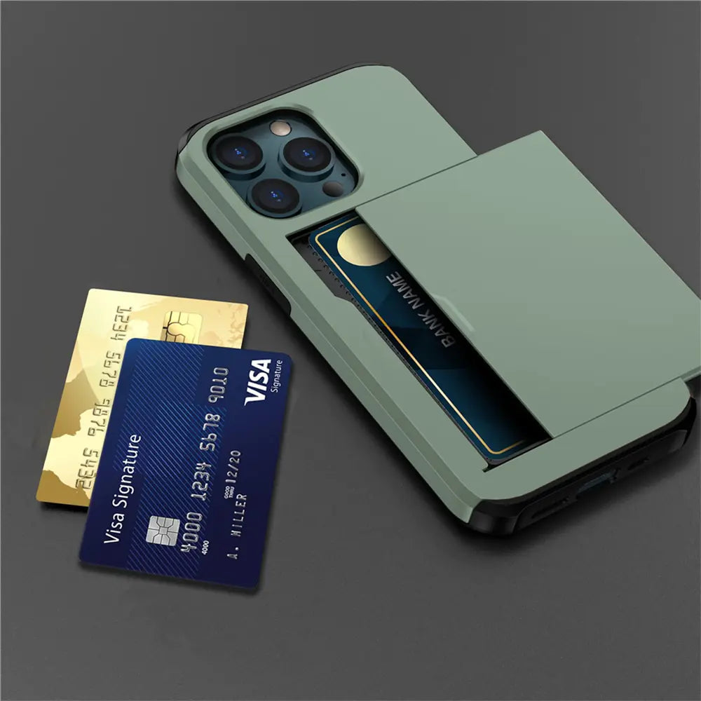 Armor Slide Card Phone Case