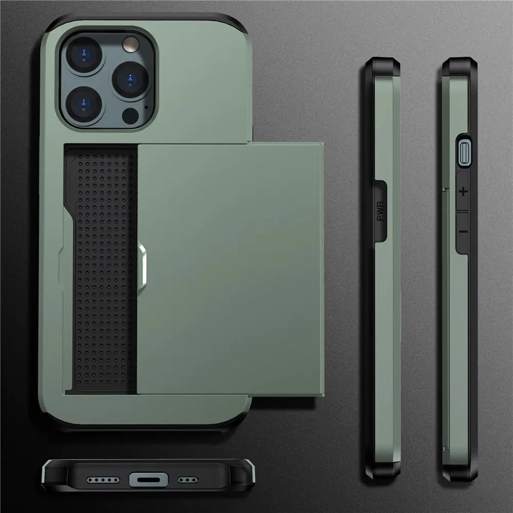 Armor Slide Card Phone Case