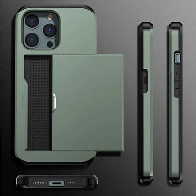 Armor Slide Card Phone Case