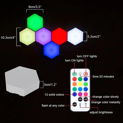 Hexagon LED Wall Light Set