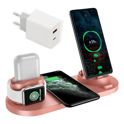 Wireless Charger 6 in 1 10w Qi Fast Stand