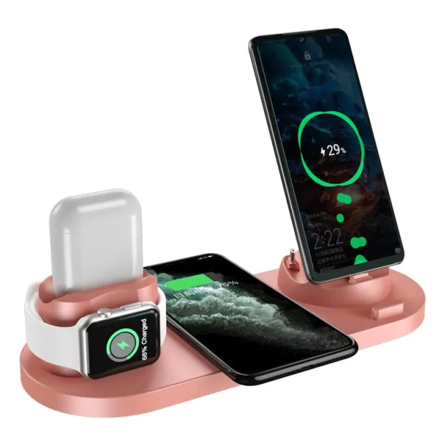 Wireless Charger 6 in 1 10w Qi Fast Stand